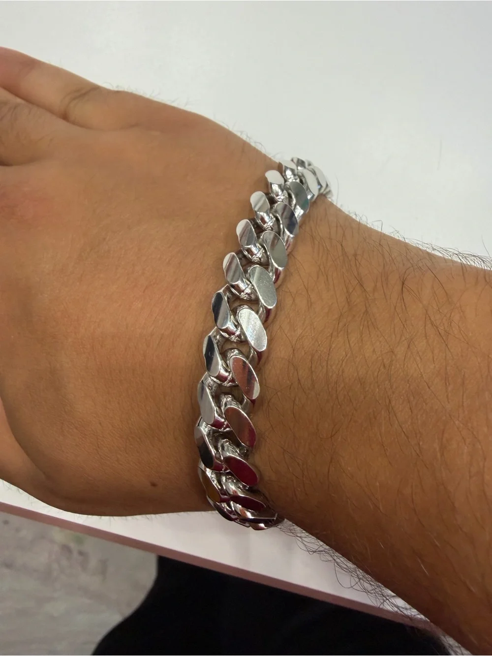 925 Sterling Silver Miami Cuban Link Bracelet 9” Long 12MM Wide 76Grams